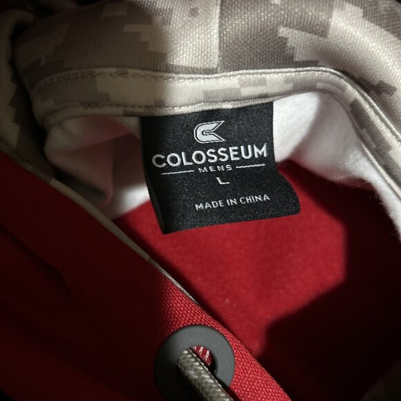 Nebraska Huskers Colosseum OHT Mens Military Hoodie L Red Gray Camo NCAA NEW - Picture 12 of 14